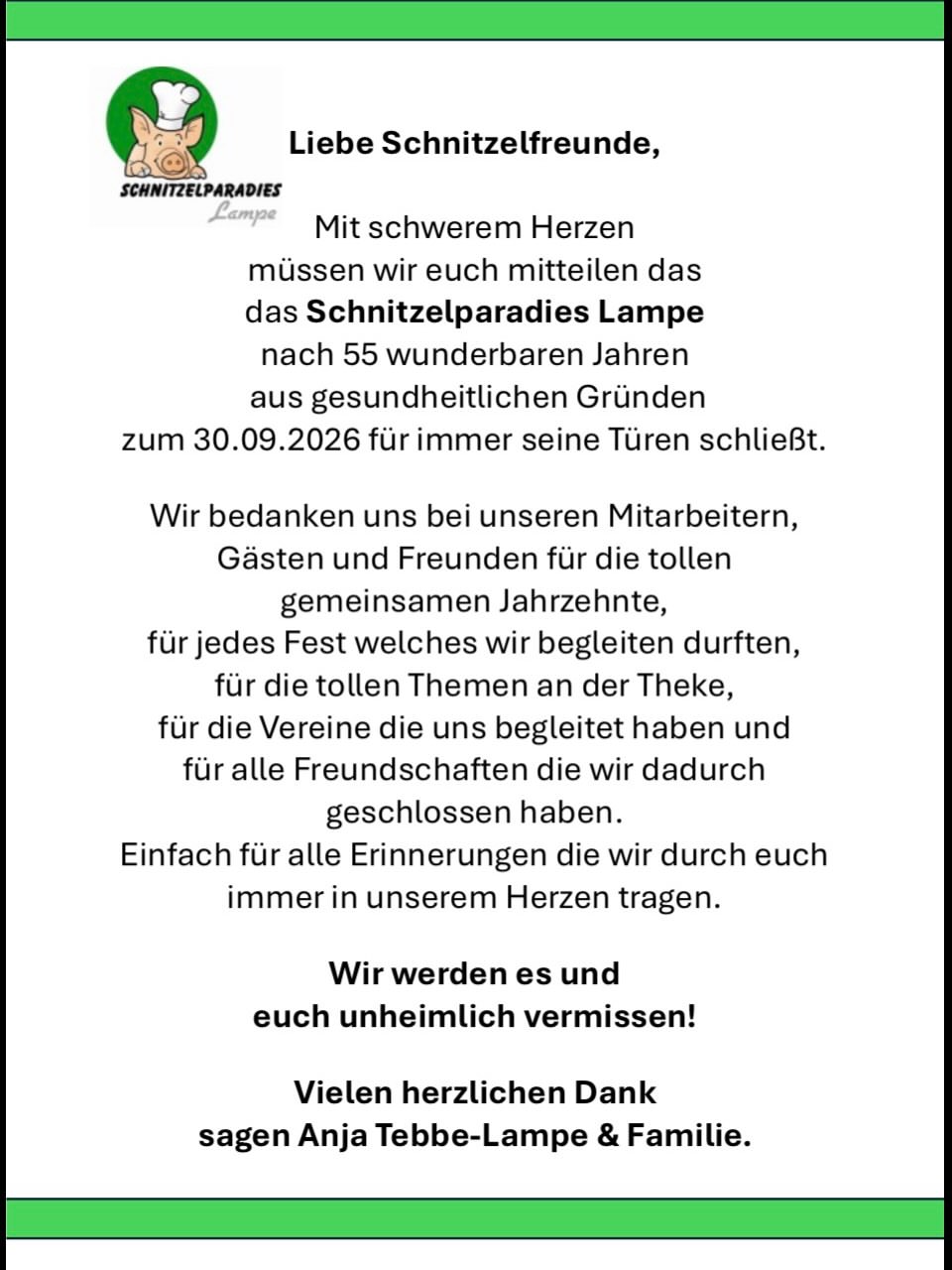 Wir schliessen zum 30.0.2026